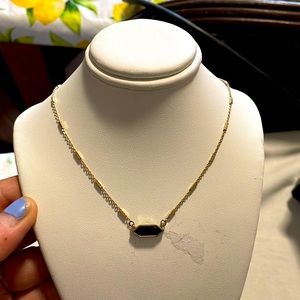 Black hexagon necklace